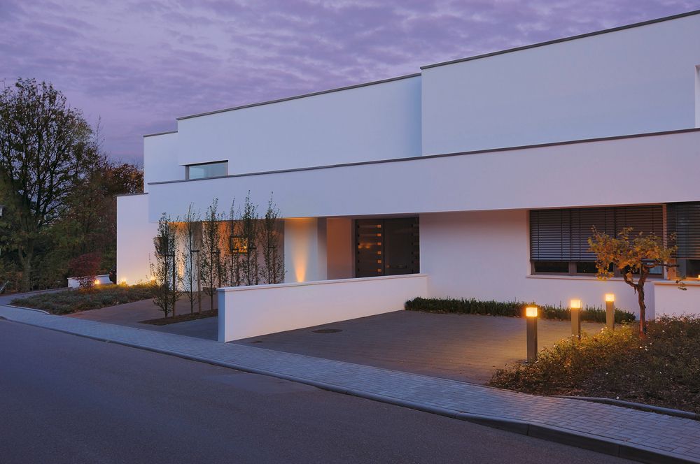 Pollerleuchte SQUARE POLE 90 E27 20W IP44 Edelstahl