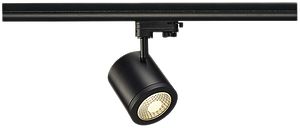 Projecteur LED Enola_C, 9W 850lm 3000K 55° avec adaptateur 3-phases IP20 noir