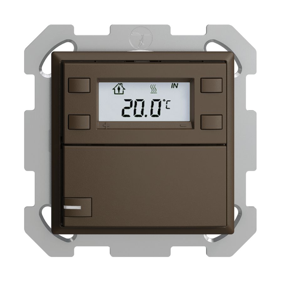 Poussoir RTH ENC KNX 1× EDIZIOdue FM coffee, avec LED RGB