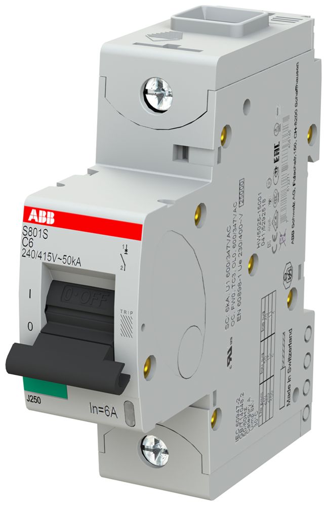 Leitungsschutzschalter ABB S801S-C6 1P 230V C-6A 50kA 1.5TE