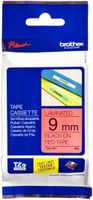 Schriftbandkassette Brother TZe-421, 9mm×8m, rot/schwarz