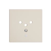 Frontplatte EDIZIOdue T12 crema 60×60mm mit Linse für Steckdose