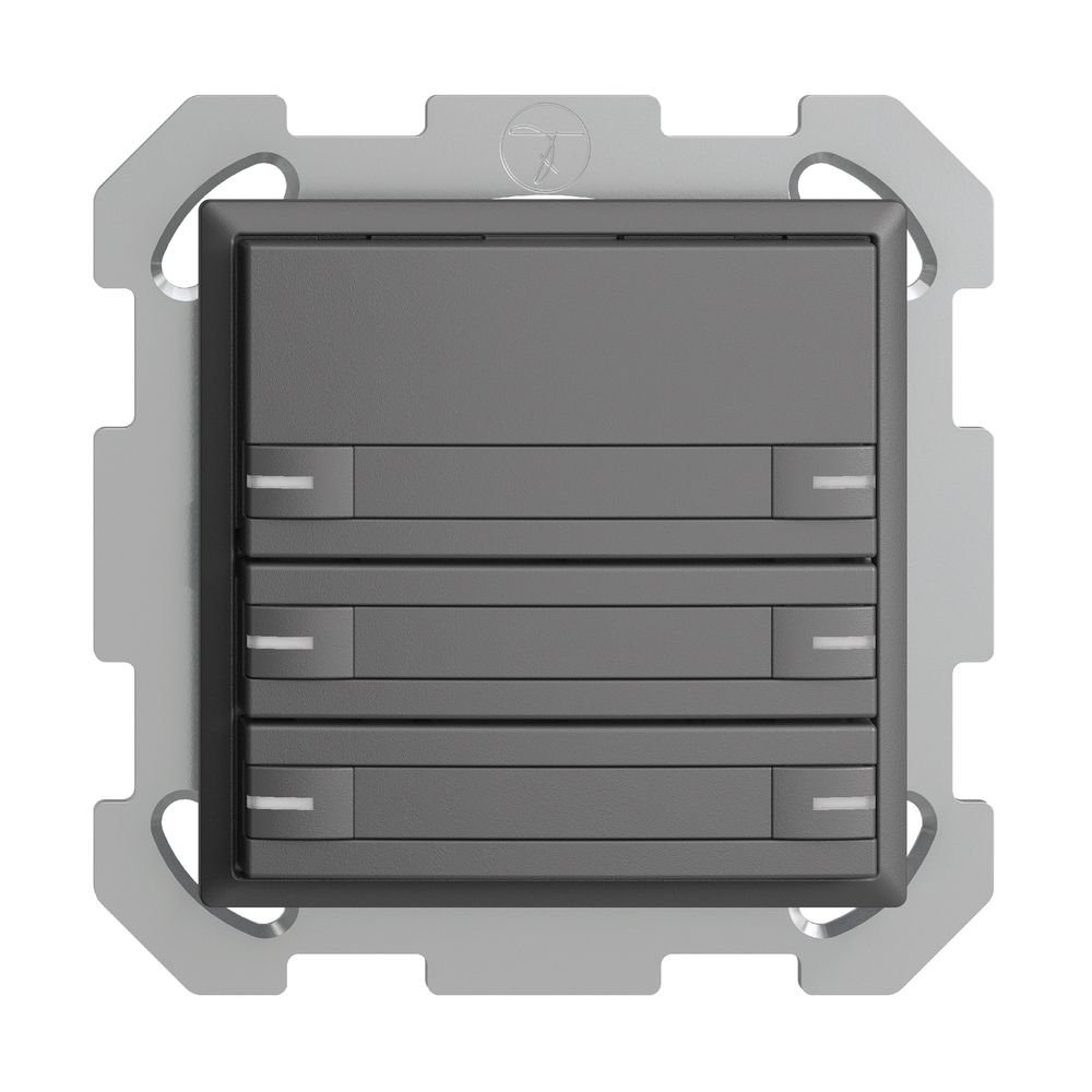 Poussoir KNX RGB ENC EDUE, 250mW, a.LED RGB, papier, 6×poussoir, 1×touche, grf