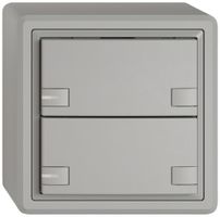 Poussoir KNX RGB AP EDIZIO.liv SNAPFIX® capteur temp.RGB-LED 2× comm.2T grc