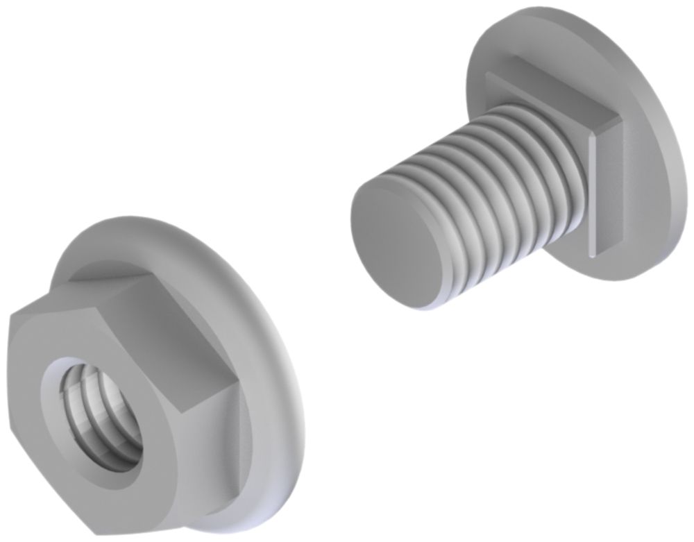 Befestigungsschraube Lanz M6×10mm mit Mutter rostfrei A4