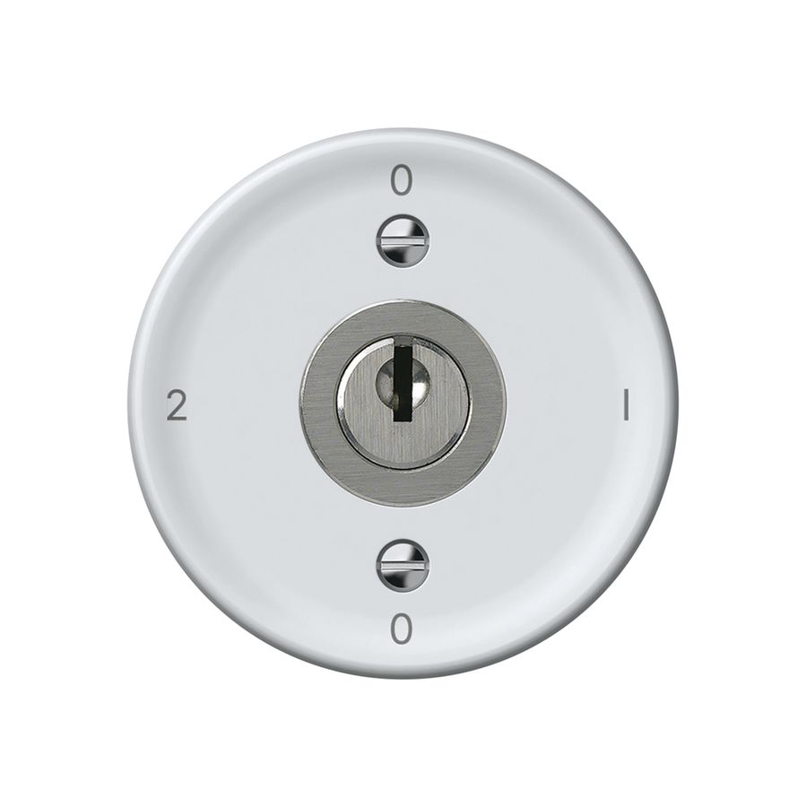 Interrupteur à clé origin commutateur 2/1L 16A 250V 0-1-0-2 60×60mm blanc