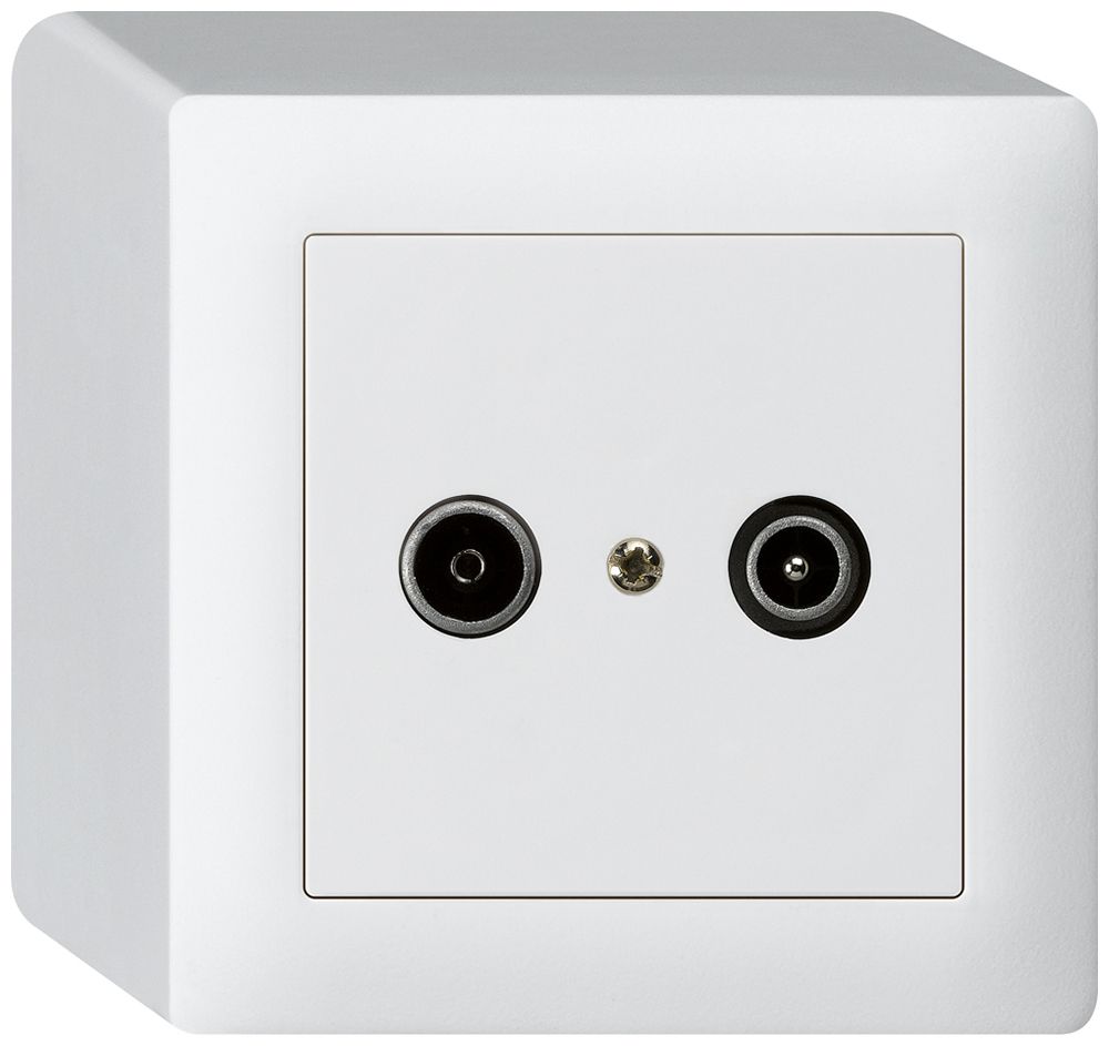 Prise de passage AP kallysto R/TV 19dB blanc