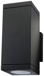 Applique SG Echo GU10 2×6.5W IP54 dir./indir.147×90×215mm nero