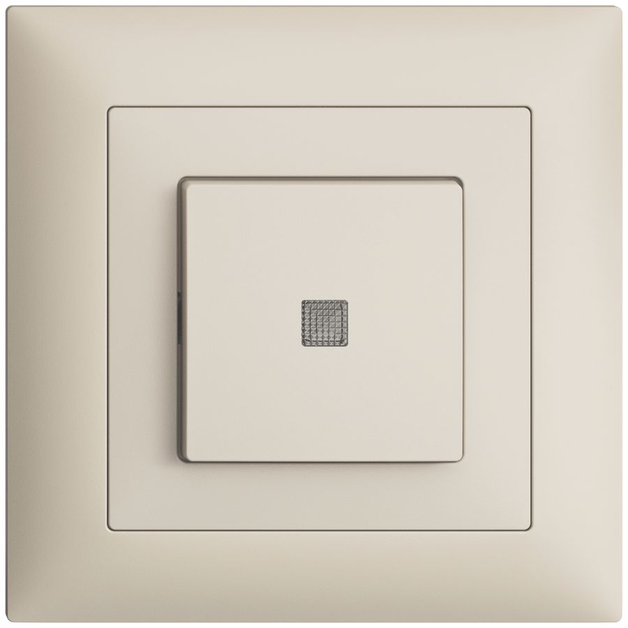 UP-Frontset EDIZIOdue crema 88×88mm mit Frontlinse