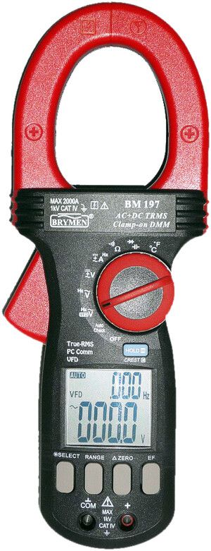 Pince de mesure TRMS avec fonction multimètre BM197