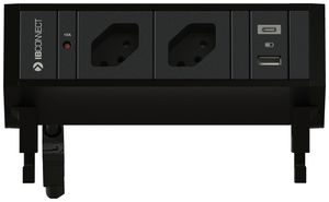 Prise multiple MH SUPRA 2×T13 2×USB-A/C 10/15W 0.3m noir