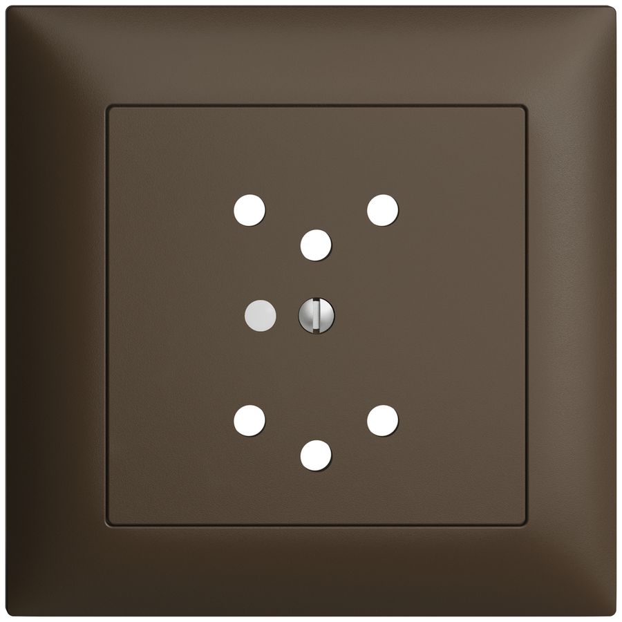 UP-Frontset EDIZIOdue coffee 88×88mm 2×T12 mit Linse