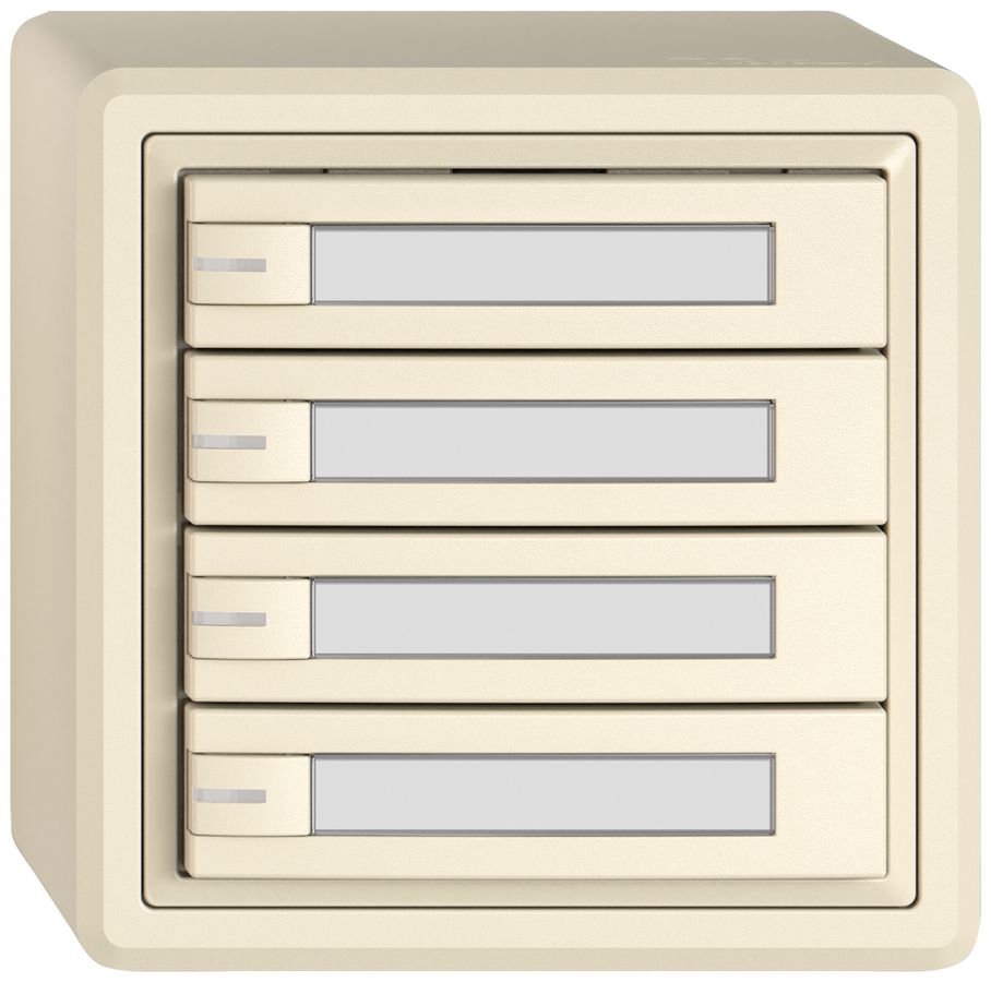 AP-Universaltaster EDIZIO.liv UNI SNAPFIX® 5…48V m.LED blau 4× 1-Tbed.Pap.cr