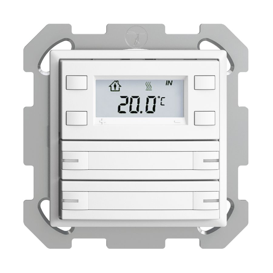 Poussoir RTH ENC KNX 4× EDIZIOdue FM blanc, avec pap.+LED RGB