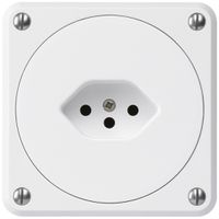 UP-Steckdose robusto Typ 13 weiss ohne Klappdeckel für Kombination