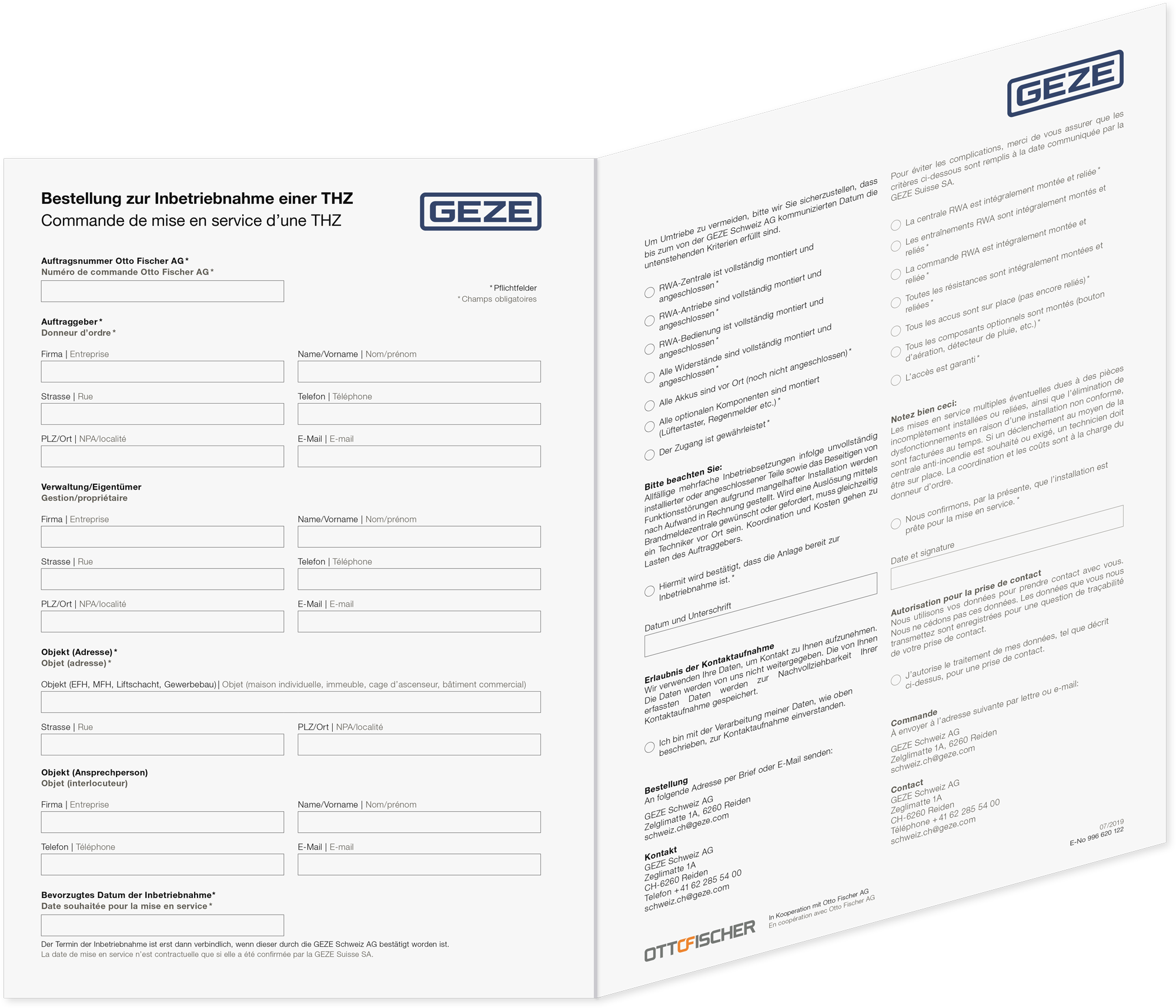 Mise en service THZ, THZ Comfort