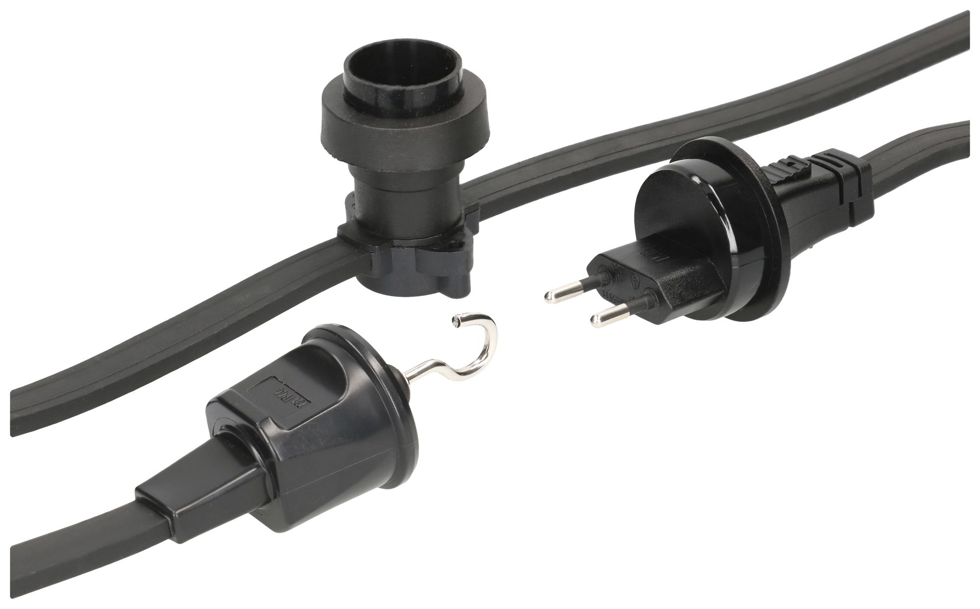 Guirlande d'illumination MH 16.5m avec 15 douilles E27 IP55 noir