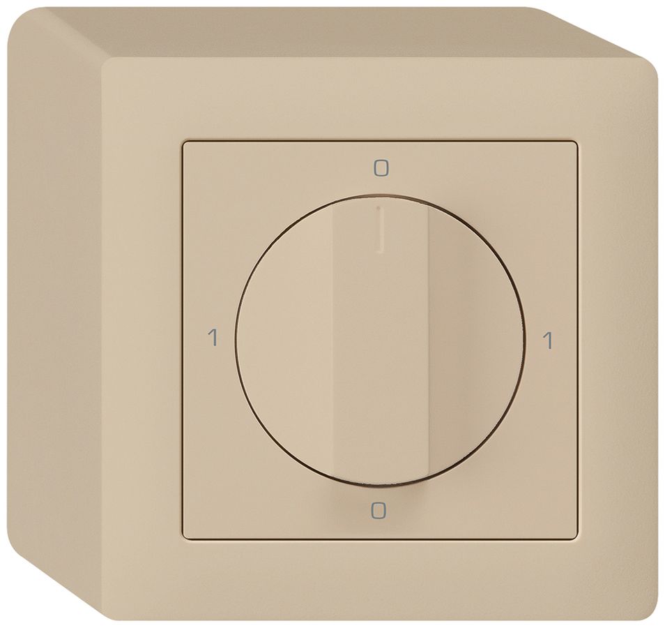 AP-Drehschalter kallysto 0/1L beige mit Drehgriff