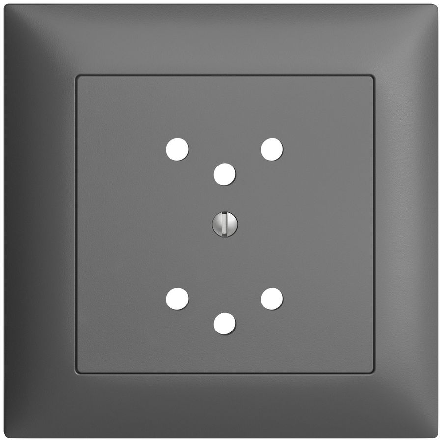 Frontset EDIZIOdue dunkelgrau 88×88mm 2×T12 mit Shutter