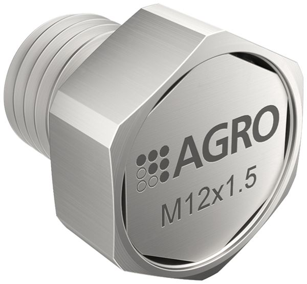 Vanne de compensation AGRO acier innoxidable A4 M12×1.5mm avec membrane