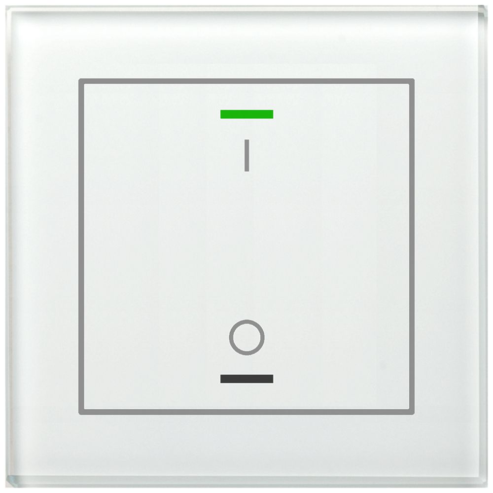 UP-Taster KNX RGBW MDT BE-GTL1TW.B1 1T/2B Temp.Glas weiss "I/O"