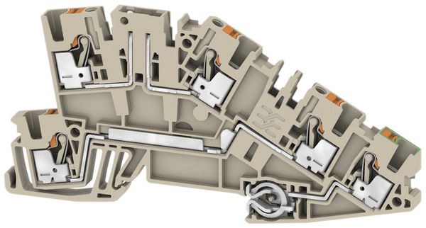 Borne d'installation Weidmüller AITB2.5 LDT-L-PE W/O DTLV PUSH IN 3 étages