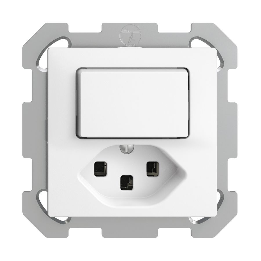 UP-Kombination 3/1L+T23 16A EDIZIOdue weiss