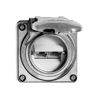 EB-Dose nass 2×RJ45/s 8P getr. ITplus Al natur