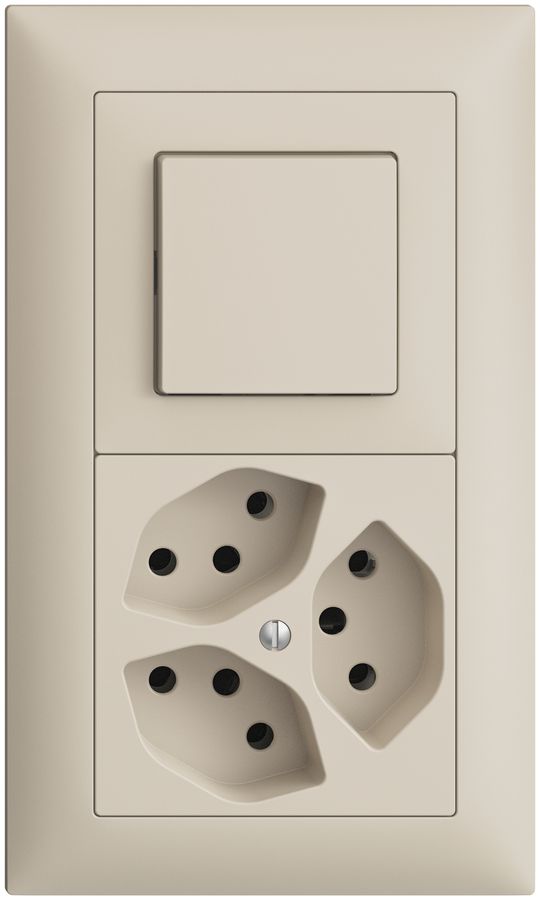 UP-Kombination EDIZIOdue 3/1P+3×T13 crema