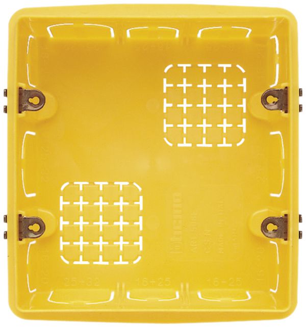 Boîte d'encastrement jaune pour haut-parleur Living/display vidéo Axolute