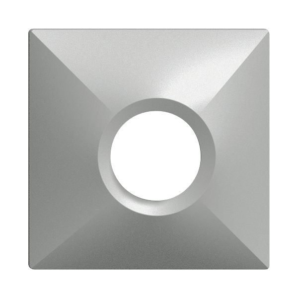 Fronthaube eckig EDIZIOdue silver für Bewegungsmelder PIRI 360°