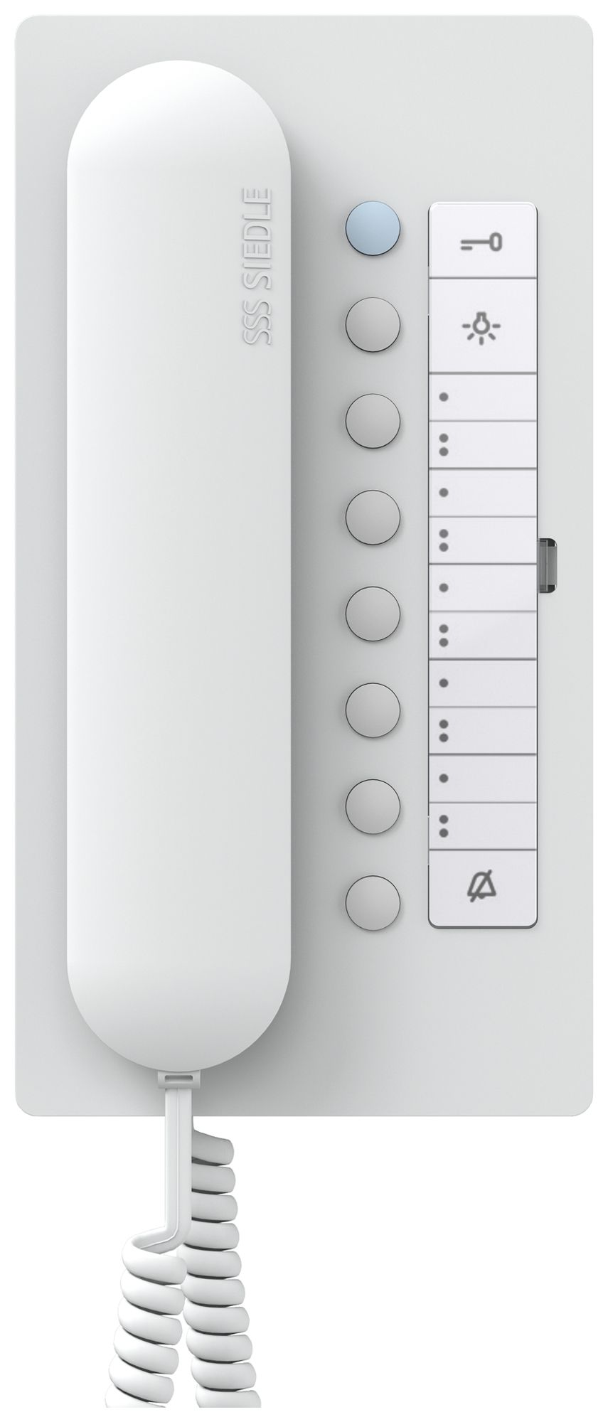 Poste audio intérieure AP Siedle Comfort ouvre-porte commut.auto 106×201×46mm bc