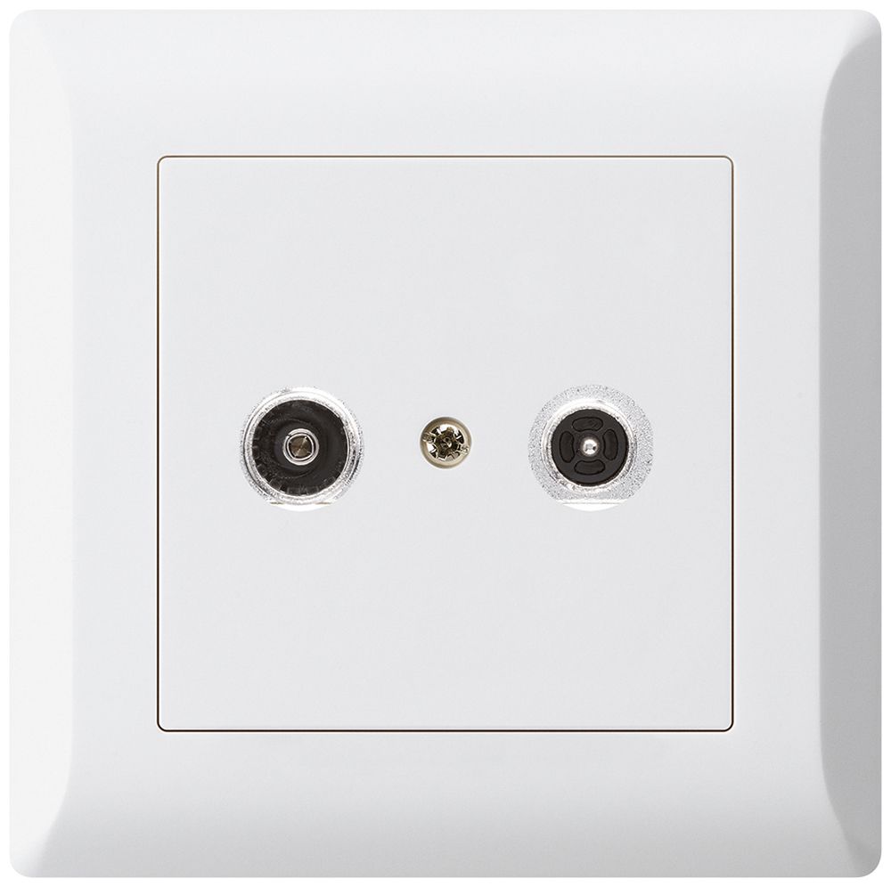 Prise antenne ENC kallysto.line R/TV 4dB 2GHz blanc