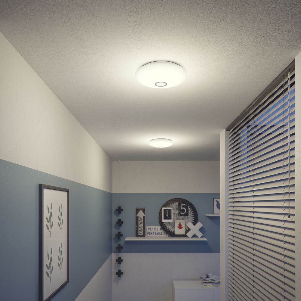 LED-Deckenleuchte Philips Mauve PIR 6W 640lm 4000K Ø250mm weiss