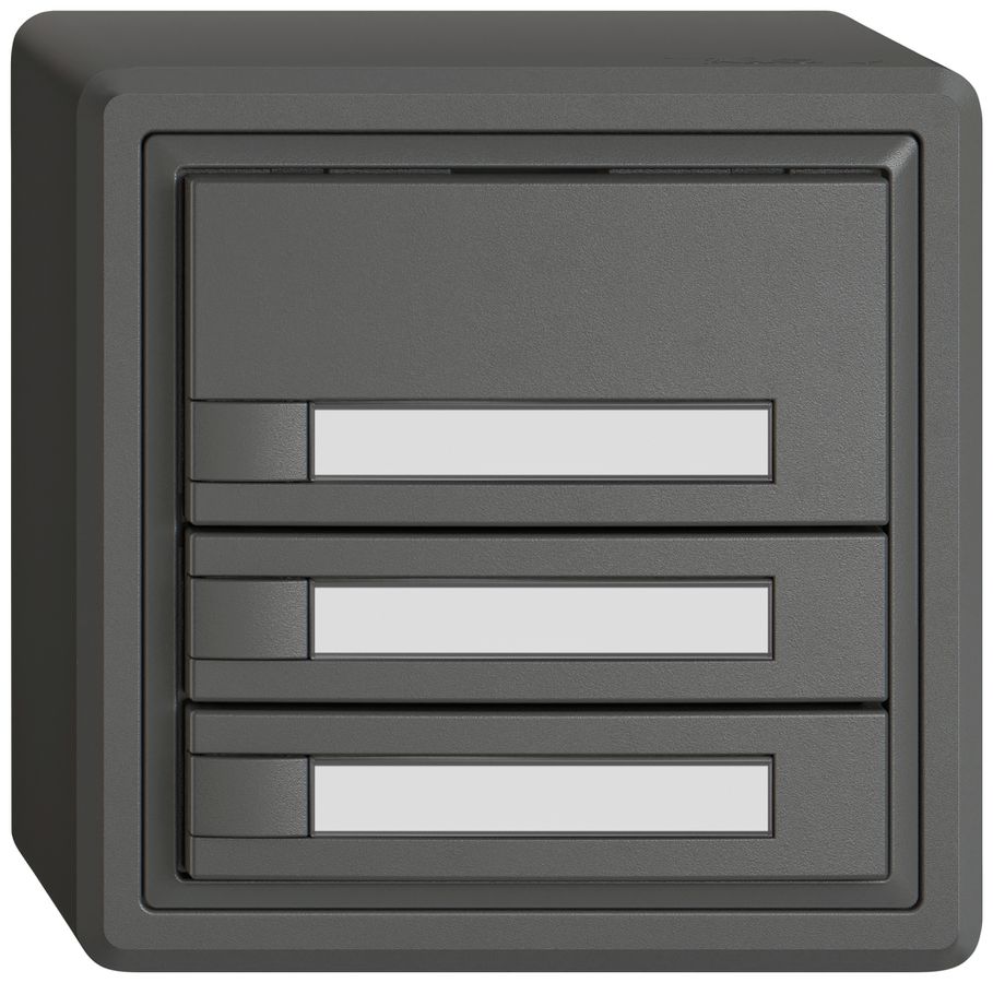 AP-Universaltaster EDIZIO.liv UNI SNAPFIX® 5…48V o.LED 3× 1-Tbed.Pap.dgu