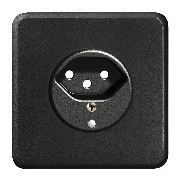 UP-Frontset FH 1×T13 schwarz 86×86mm mit Linse