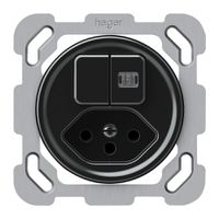 UP-Kombination origin 2×Tasten bel.2CO+T13 1P 0<1 10A 230V 77×77mm schwarz