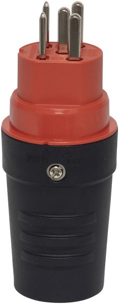 Stecker Typ 15 Brennenstuhl 3L+N+PE 10A 400V IP55 schwarz/rot