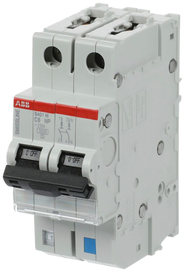 Leitungsschutzschalter SMISSLINE TP S 2×6A C 10kA NP