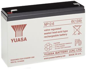 Accu Yuasa NP 12-6 6VDC 12 AH