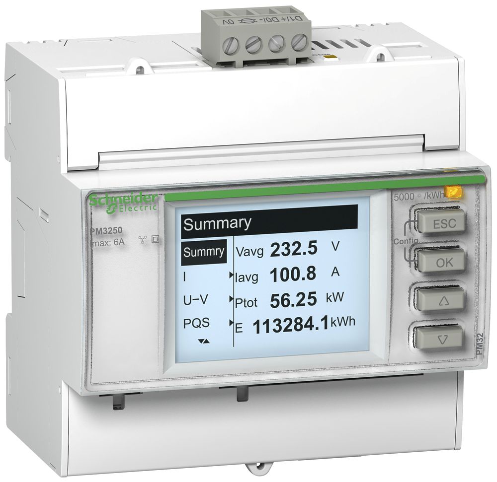 REG-Universalmessgerät Schneider Electric PM3255 THD Modbus Lastkurve