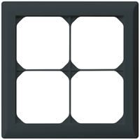 UP-Abdeckrahmen kallysto.line 2×2 schwarz 152×152mm