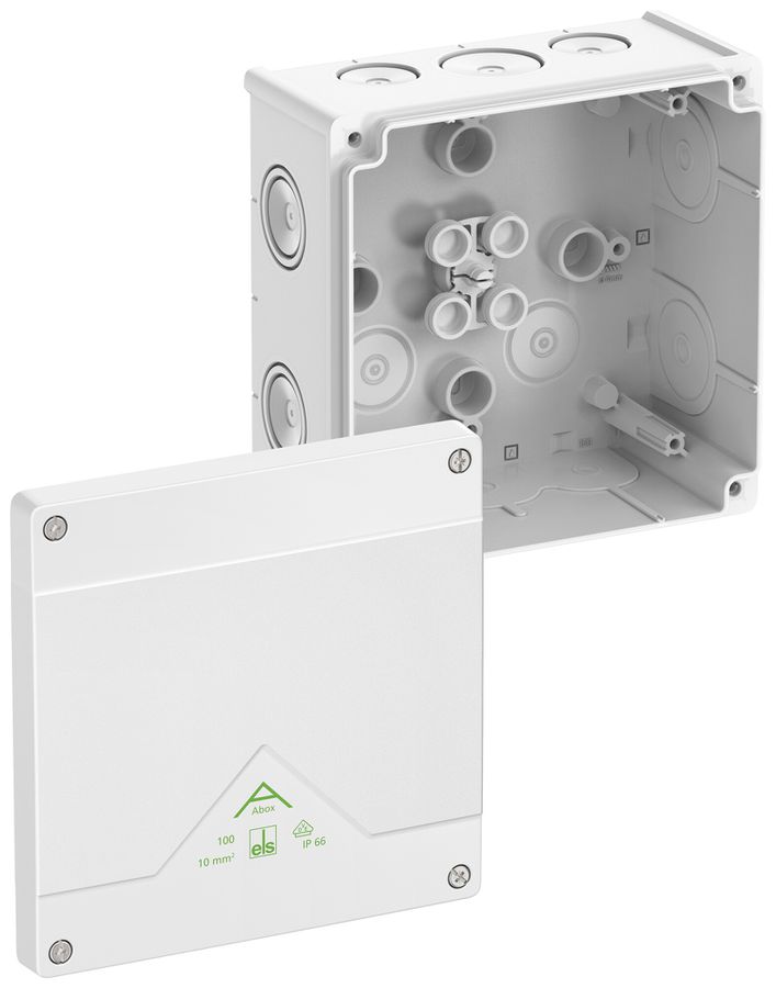 Scatola di derivazione AP Spelsberg Abox 100-L/w 152×152×80mm IP66 bi