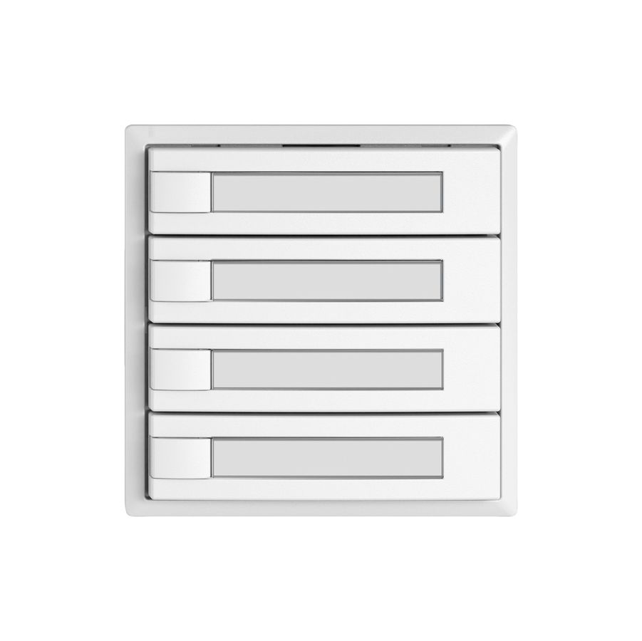 Universaltaster EDIZIO.liv UNI SNAPFIX® o.LED 4× 1-Tbed.Pap.ws