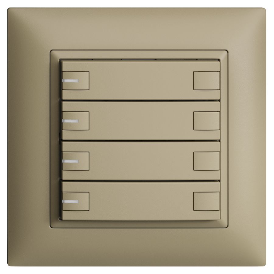 UP-KNX-Taster RGB EDUE FMI, 250mW, m.RGB-LED, 4×Taste, 2×Tastenb., sa