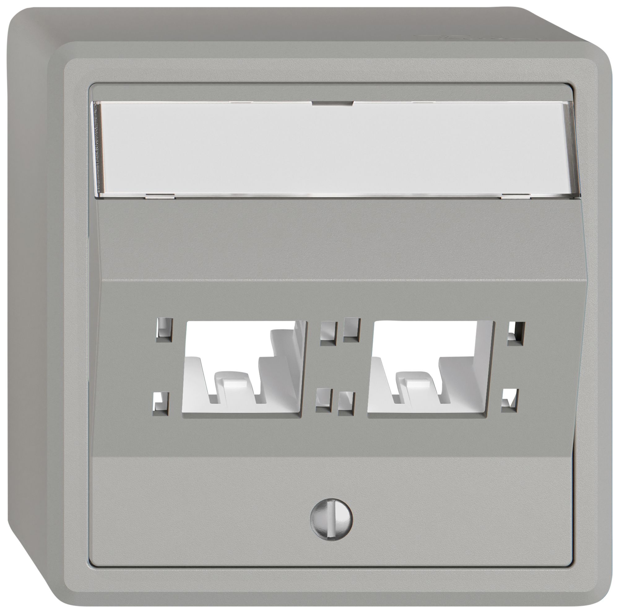 Kit di montaggio AP EDIZIO.liv SNAPFIX® per freenet cat.6A adattatore 2× grc