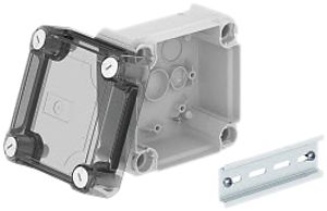 Boîte de dérivation Bettermann fermée 114×114×76mm avec couvercle transparent