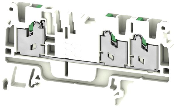 Borne de passage joignable WM S3C 2.5mm² 24A 800V ressort 3×1 DIN35 bc