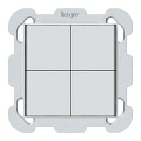 Pulsante KNX INC KAL 4×tasti 4×punti azionamento LED bianco