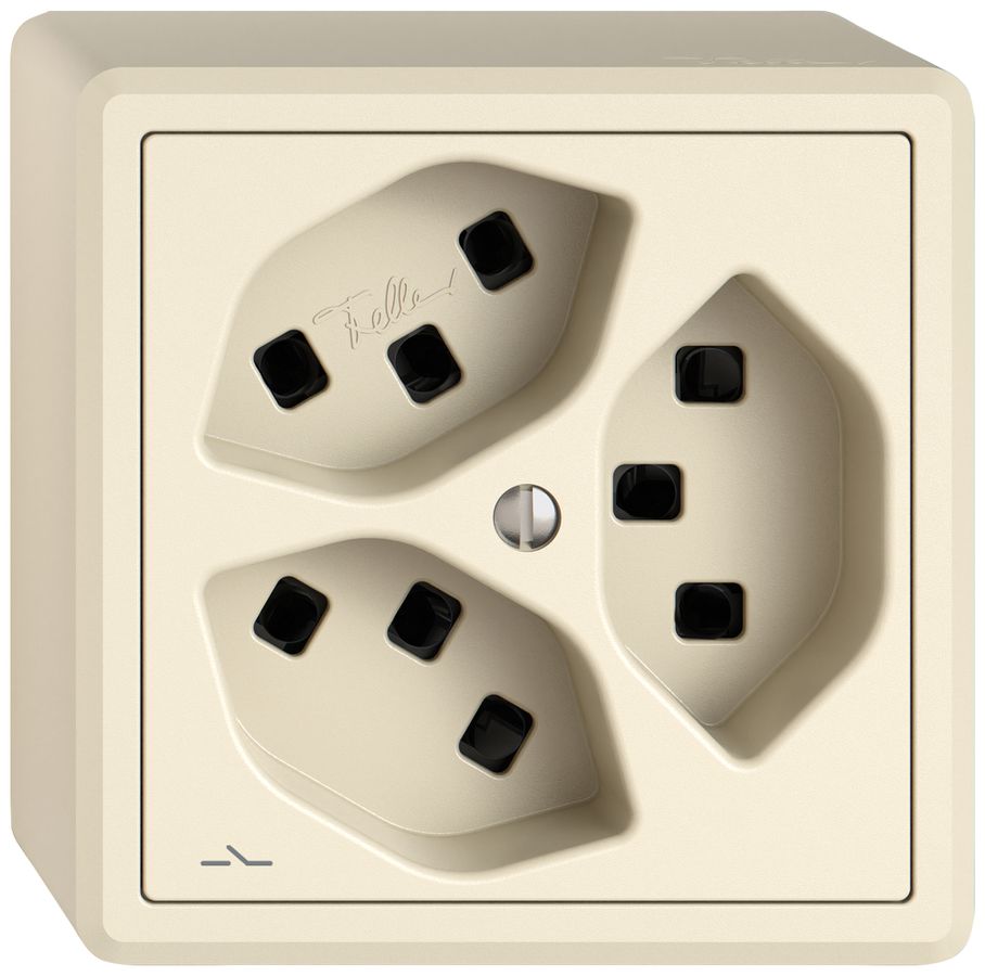 Presa AP EDIZIO.liv SNAPFIX® 3×T23 1×S cr